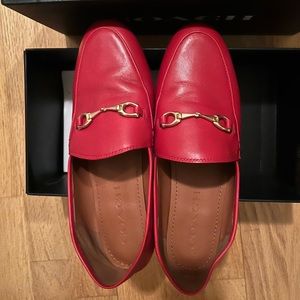 Authentic Coach Haley red leather slipper Loafers size 6.5